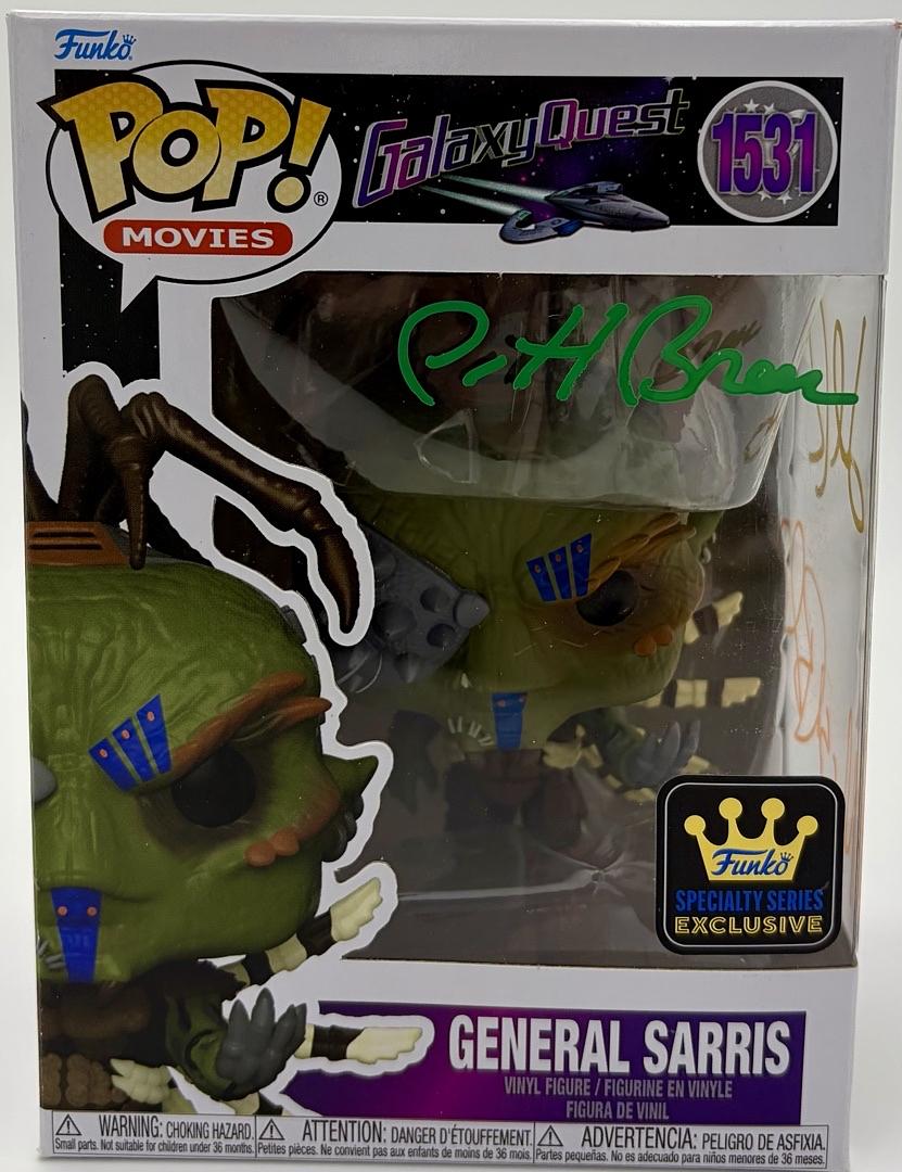 Cast signed Galaxy Quest "General Sarris" Funko #1531 (Pyle/Rees/Breen) - JSA COA